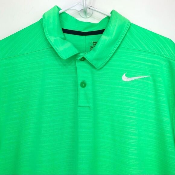 Nike Golf Lime Green Standard Fit Dri Fit Polo Shirt - Picture 3 of 10